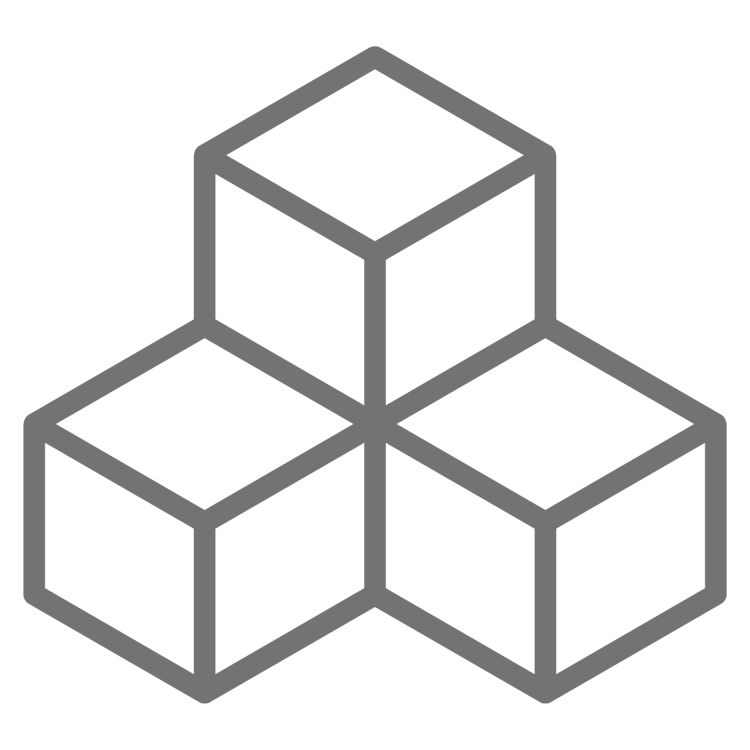 Icon of building blocks representing practice structure and organisation