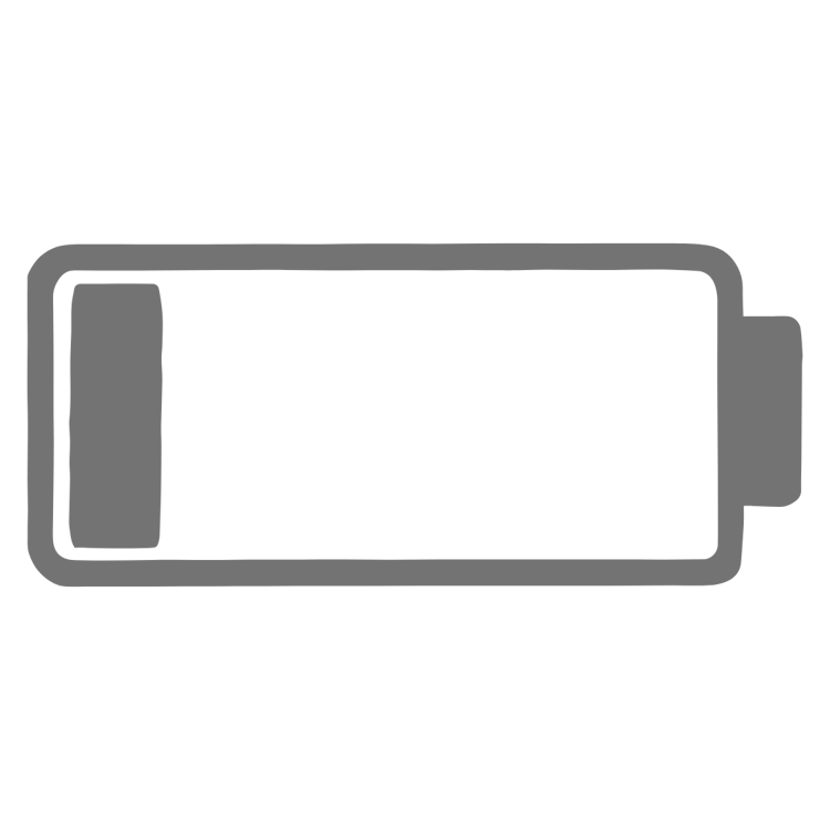 Low battery icon symbolising staff burnout and low team morale in clinics