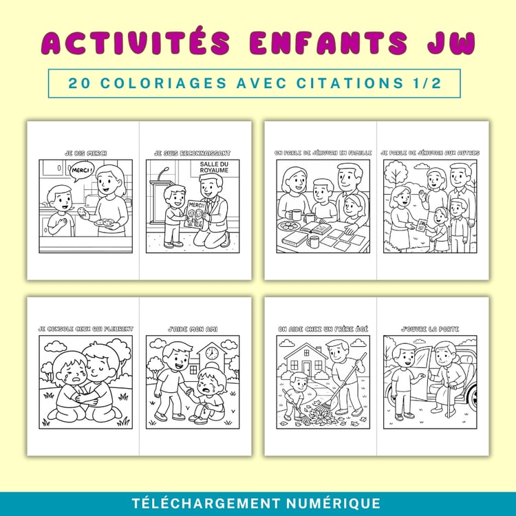 Activités enfants JW - Coloriages enfant jw