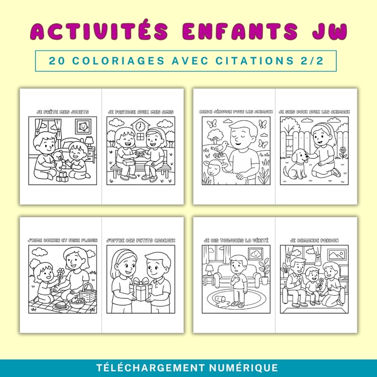 Activités enfants JW - Coloriages ENFANTS JW