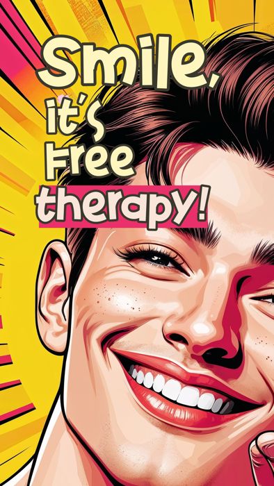 Quote Status | Smile its a free therapy social media status | Free download
