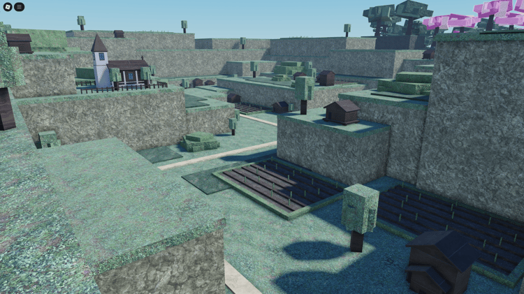 A stunning forest-themed Demon Slayer tower defense map for Roblox