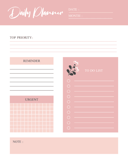 Elegant 180-Page Daily Planner