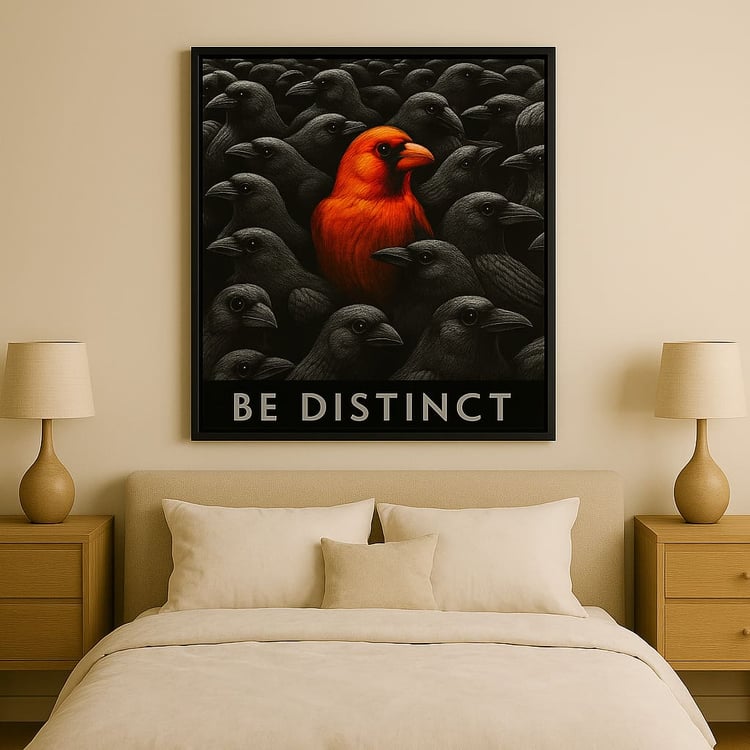 Be Distinct – Bold & Inspirational Wall Art Bedroom