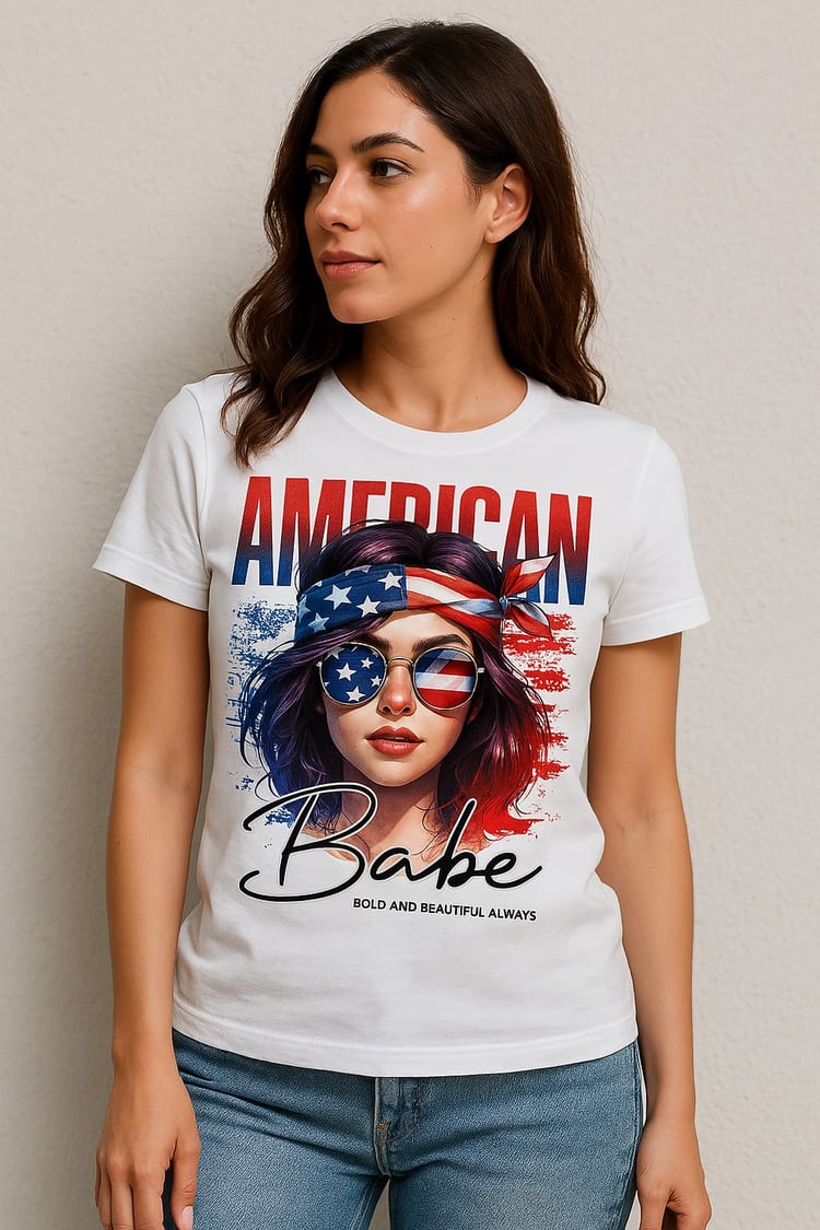 Bold, Trendy, & Customizable T-Shirt Prints American Babe