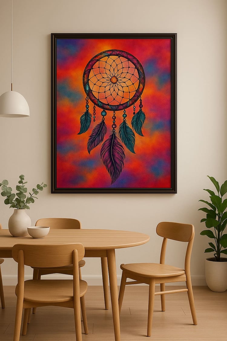 Dreamcatcher Wall Art | Boho Chic Home Decor Dinning Room
