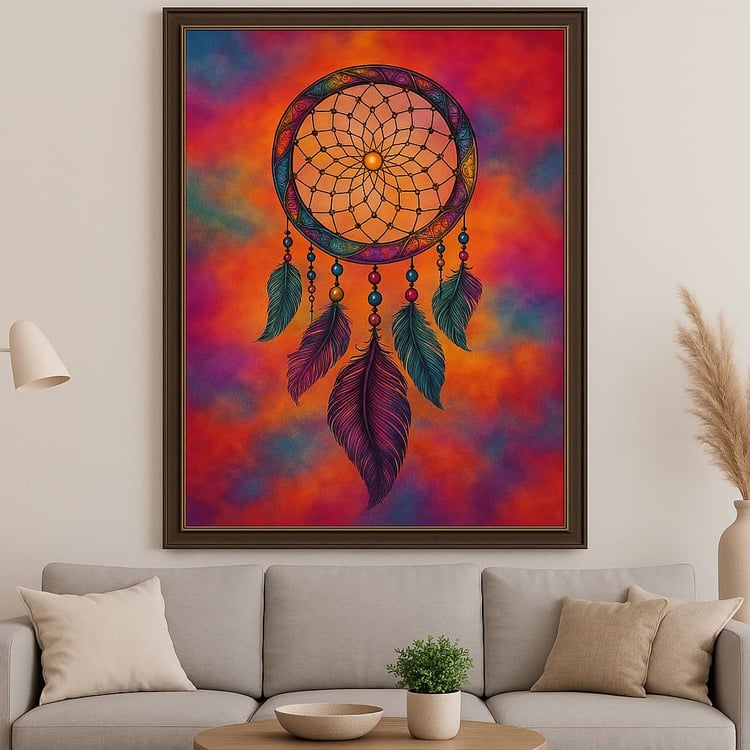 Dreamcatcher Wall Art | Boho Chic Home Decor Livingroom