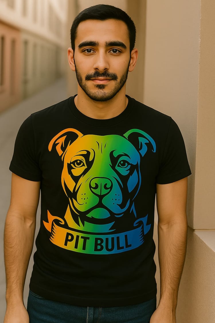 Rainbow Gradient Dogs – Pit Bull