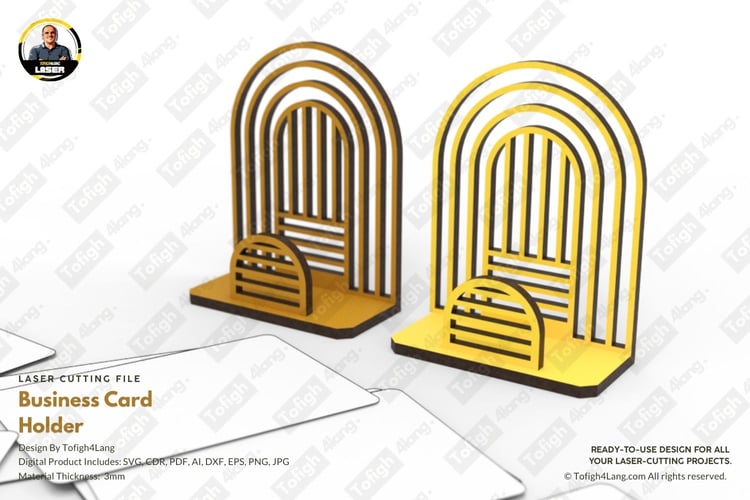 Modern Arch Business Card Stand