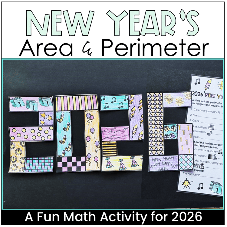 New Year's area and perimeter craft activity