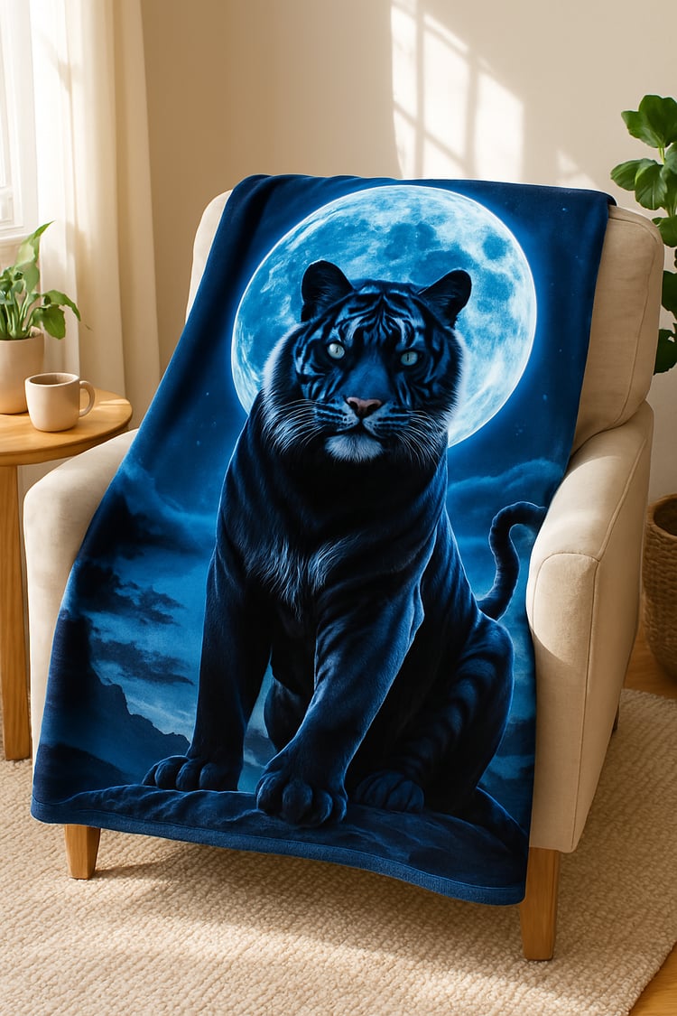 Unleash the Wild – Cozy Tiger Microfleece Blanket Designs! Moonlight Tiger