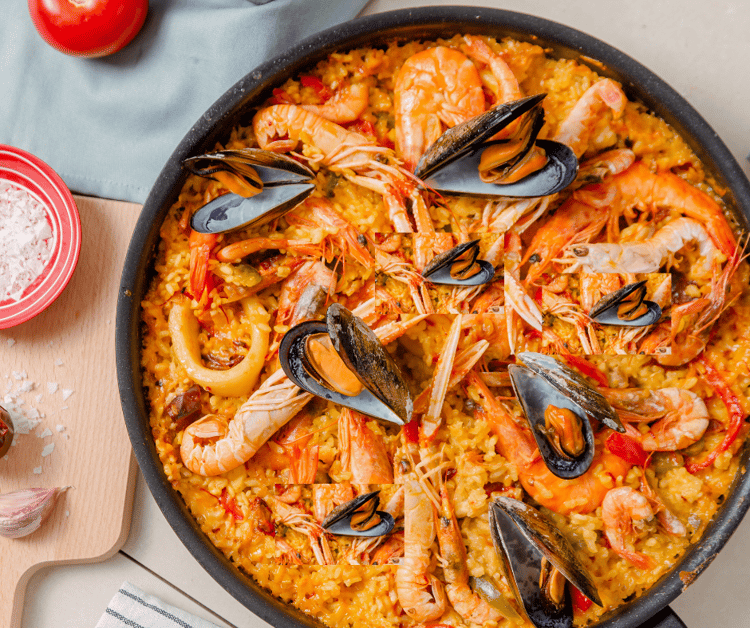 Foto paella de Mariscos internacional
