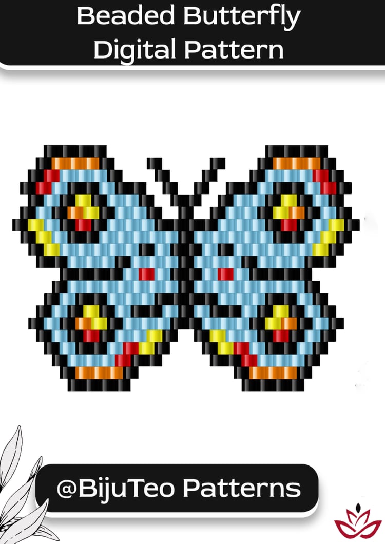 Butterfly Digital Beading PDF Pattern – Nature-Inspired Jewelry
