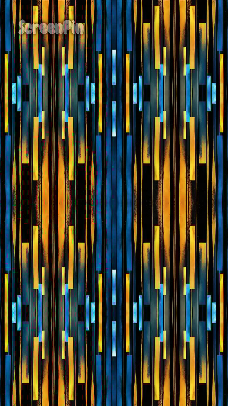 A seamless digital mosaic pattern with rich gold and deep blue colors, featuring intricate geometric shapes and a luxurious, elegant texture.