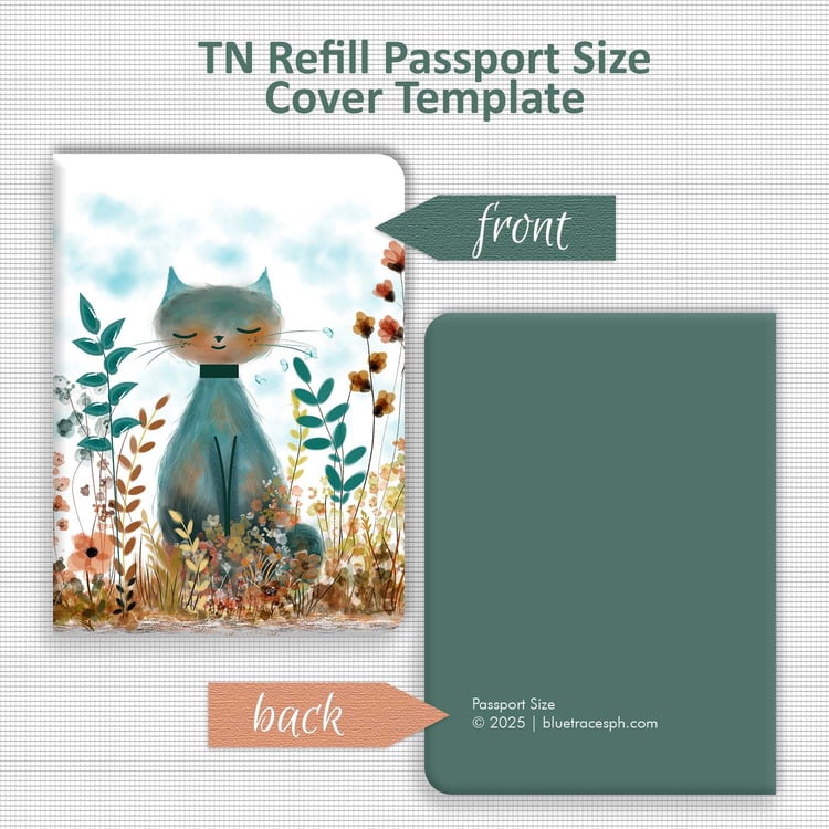 Cover layout with cat design