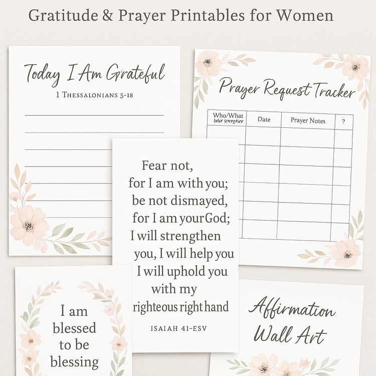 Find peace and strength in God's promises with this printable Bible verse card featuring Isaiah 41:10:  > “Do not fear, for I am with you…”    Designed with a soft floral style, this printable is perfect for:  Framing as wall art  Tucking into your Bible 