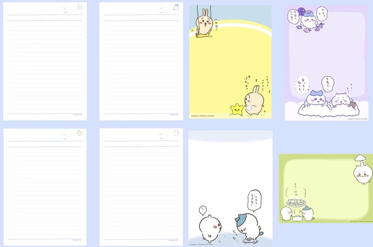 Kawaii Chiikawa and Friends Campus Digital Notebook, Portrait Digital Journal, Digital Notes Templates, ipad goodnotes iPad Android Notepad