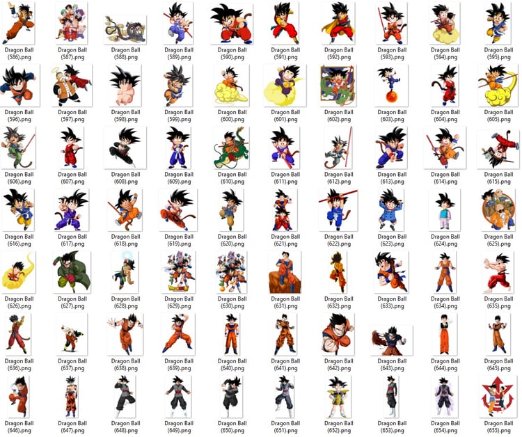 580 Dragon Ball Mega PNG Bundle | Anime Goku Clipart, DBZ Characters Transparent Background for Stickers, Edits, Procreate, Sublimation