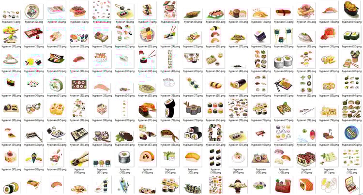 Sushi PNG Clipart Bundle β 319 Japanese Food Stickers | Cute Sushi Illustrations for Digital Projects, Planners, Crafts & More