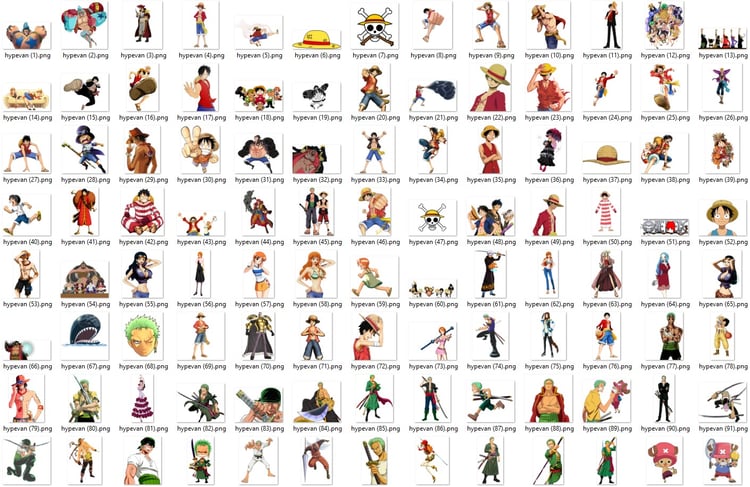 220+ One Piece PNG Bundle | Anime Luffy Zoro Nami Chopper Sanji Transparent Clipart | Manga Digital Download for Sublimation, Merch