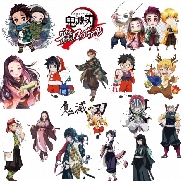 177 PNG Demon Slayer PNG Bundle | Tanjiro, Nezuko, Zenitsu, Inosuke & More | Anime Digital Download| Transparent Background for Sublimation