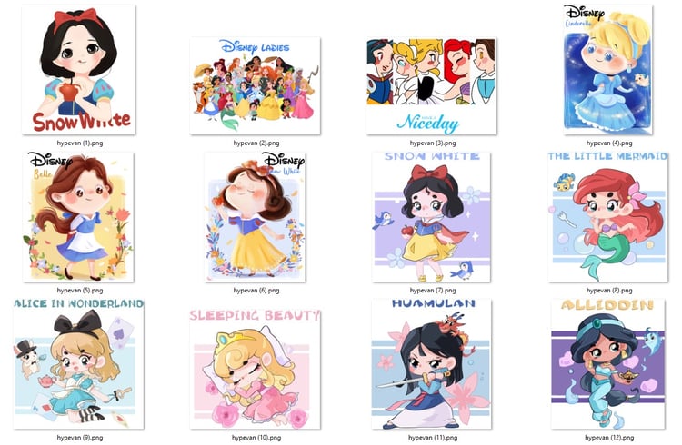21 Chibi Princess PNG Bundle β Cute Fairytale Girl Clipart, Original Royal Character Stickers, Fantasy Girl Clip Art for Sublimation & Craft