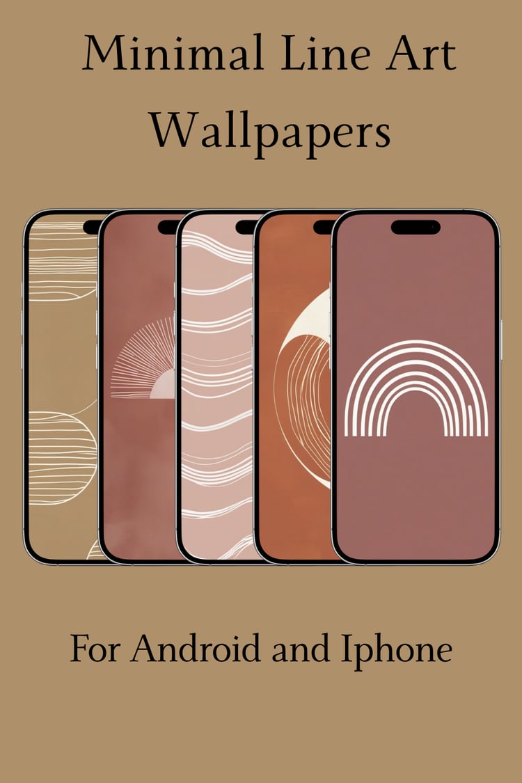 minimal line art phone wallpapers for iphone and android