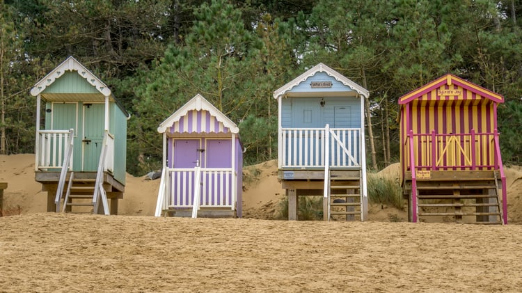 beach huts at wells-next-the-sea