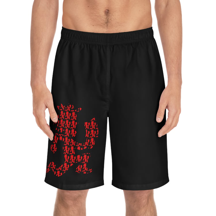Red Hatchetman Men's Swim Shorts