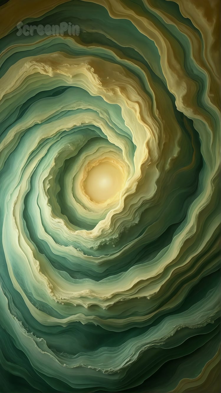 An abstract cosmic stormscape with swirling cloud-like textures in blue, beige, cream, and golden brown, inspired by Jupiter’s atmosphere with a painterly, dreamlike style.