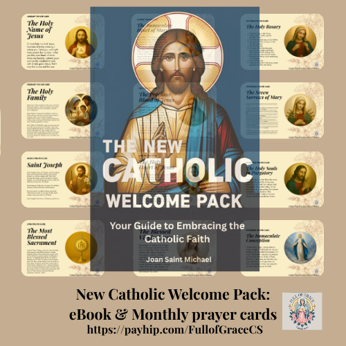 Full of Grace Catholic Store welcome pack New Catholic ebook and monthly prayer cards