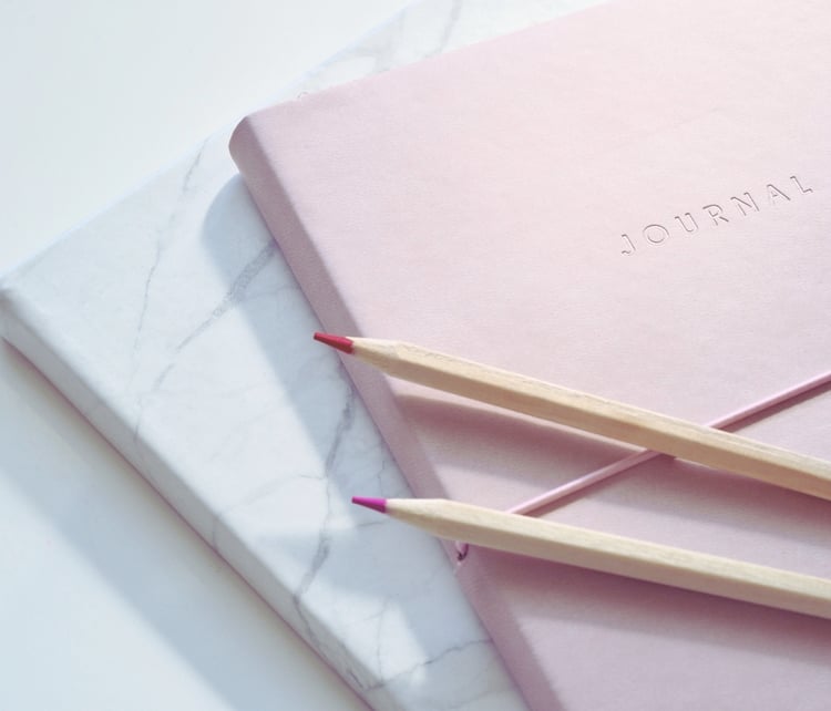 pink journal notebook
