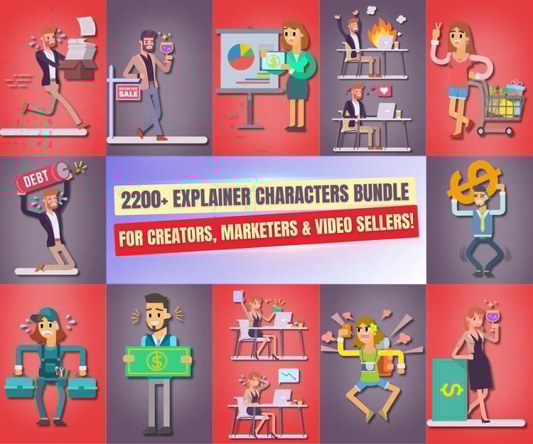 Explainer Characters Bundle for Creators, Marketers and Video Sellers