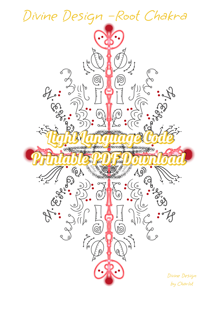 Deep red Light Language code supporting grounding and root chakra energy.