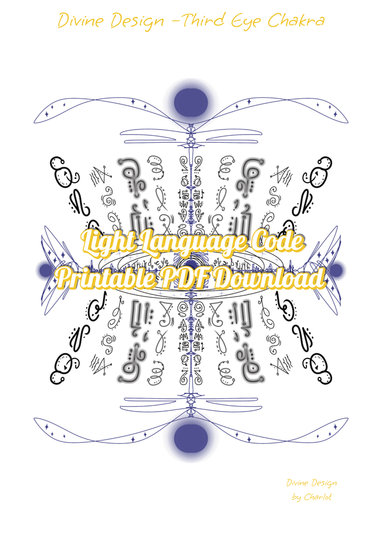 Indigo Light Language artwork for third eye activation and intuitive clarity.