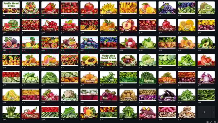 NUTRITION MONTH HEADRESS, FRUITS AND VEGETABLES HEADDRESS