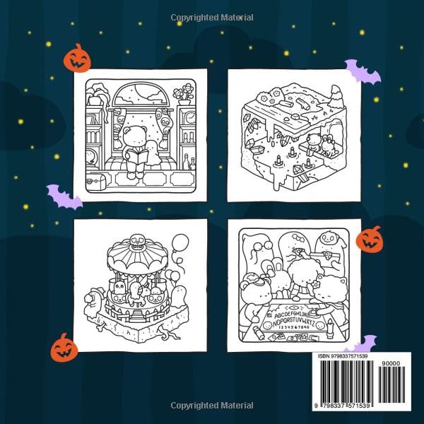 Spooky Corner Cozy & Cute Halloween Coloring Book