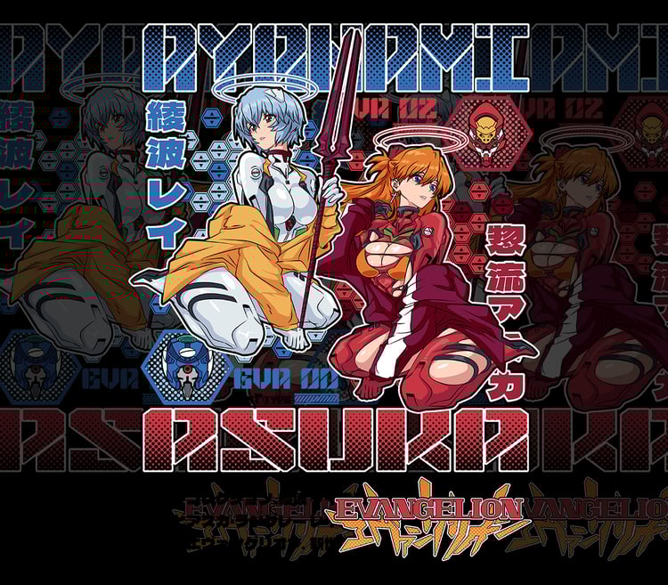 Evangelion Rei y Asuka
