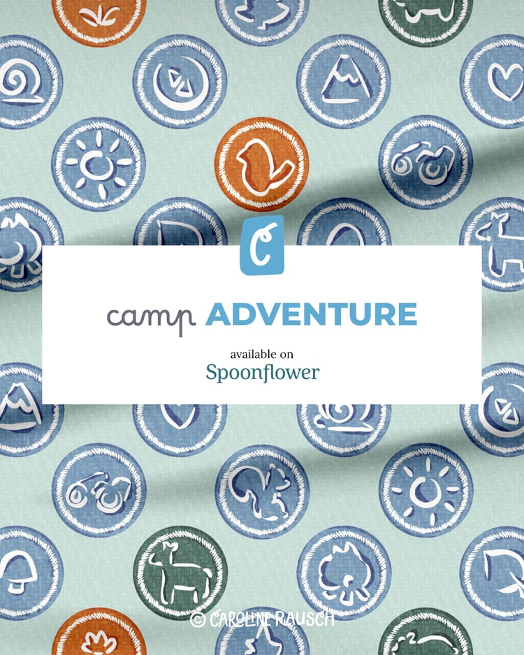 Camp Decals Pattern Blue Colorway