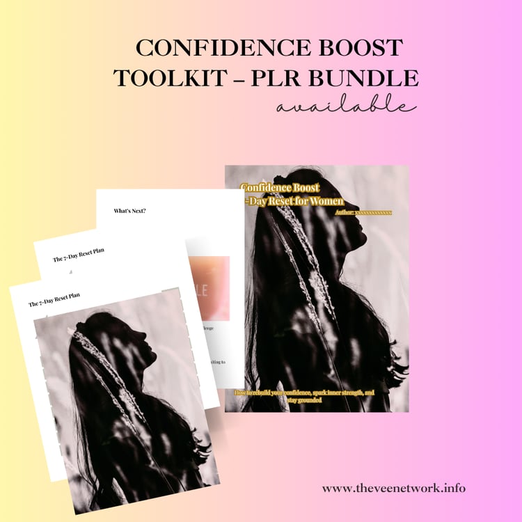 A Mockup of confidence boost toolkit Plr Bundle