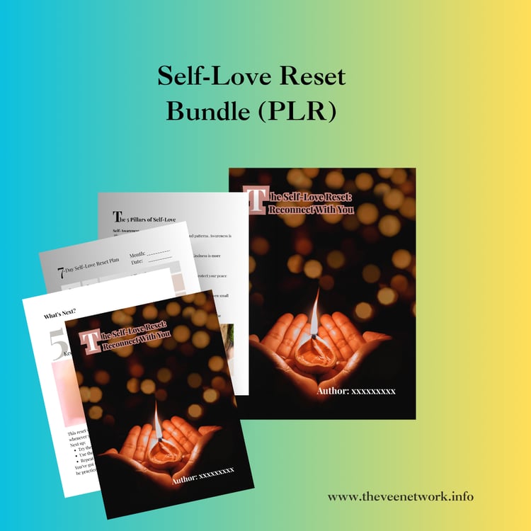 Mockup of self love  reset plr bundle