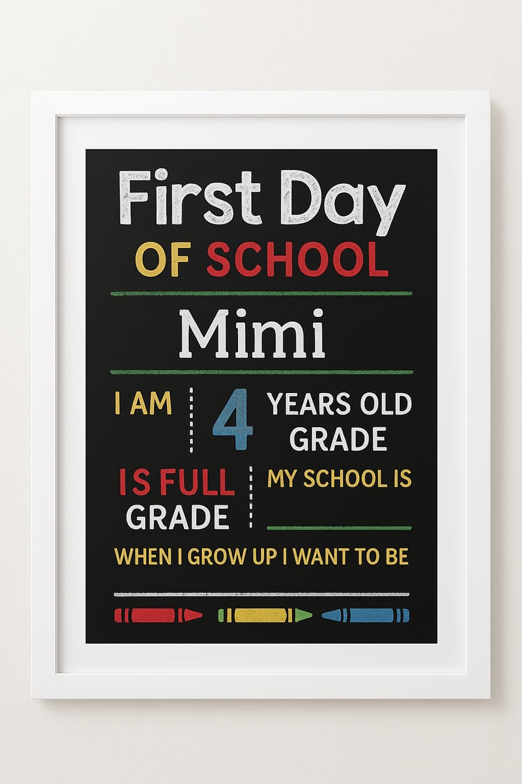 back to school printable, first day of school sign, school photo prop, printable photo sign, school memory sign, first day keepsake, back to school decor, printable for parents, homeschool printable, school sign for kids, classroom printable, printable sc