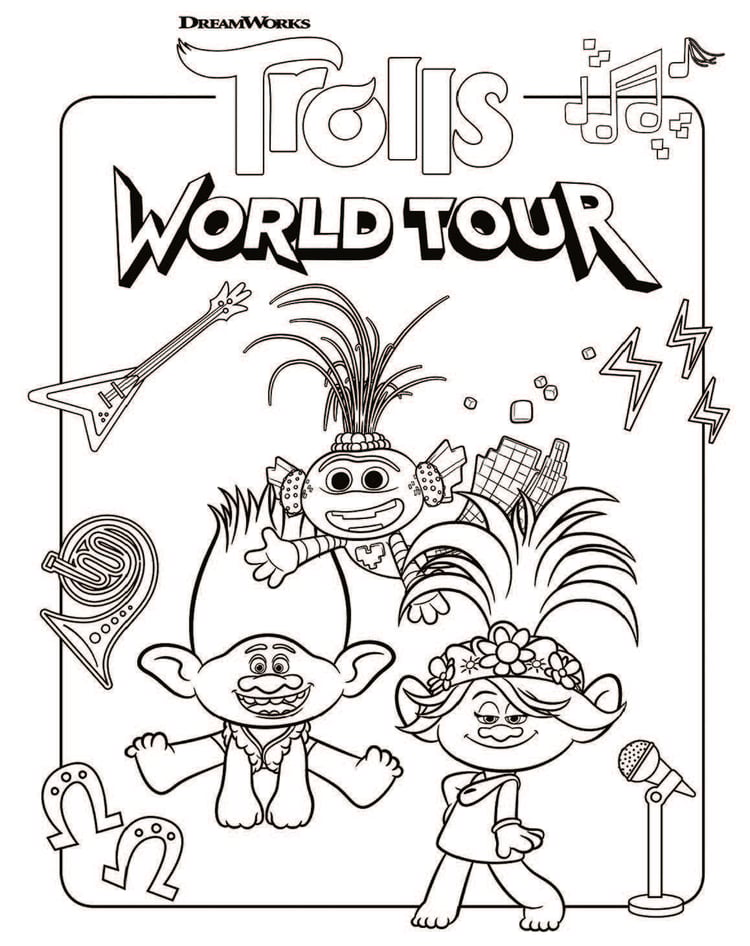Trolls Coloring Book