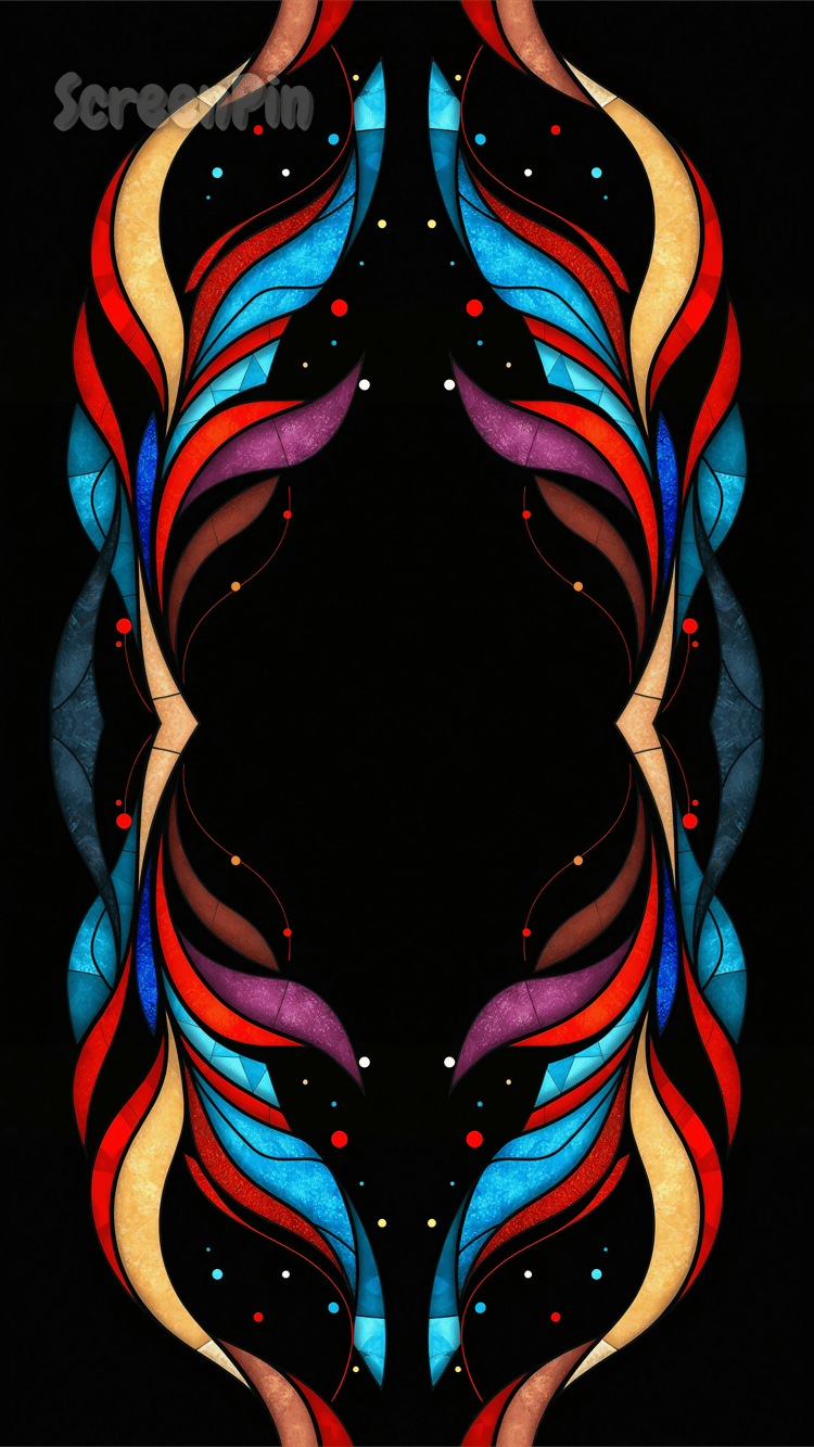 A digital artwork of a colorful futuristic neon frame glowing against a black background, with vibrant lines and a high-tech, sci-fi aesthetic.