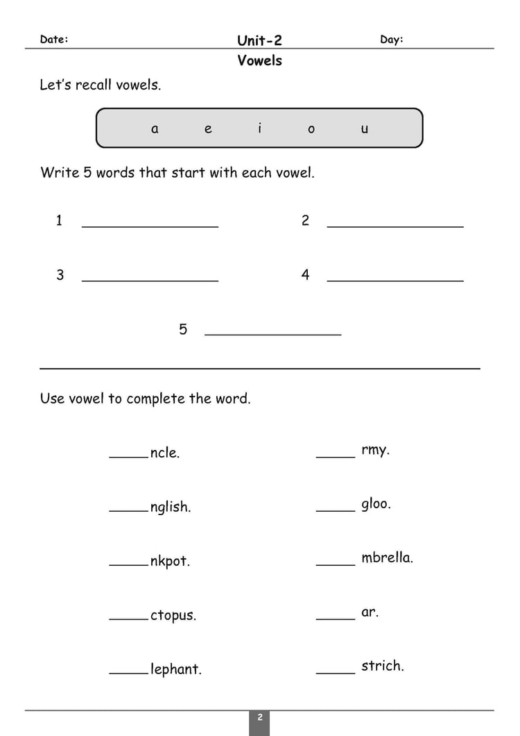 English-Worksheet-Class-3