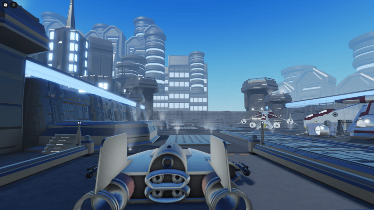 Interior spawn room with beds and hallways in Star Wars RP map