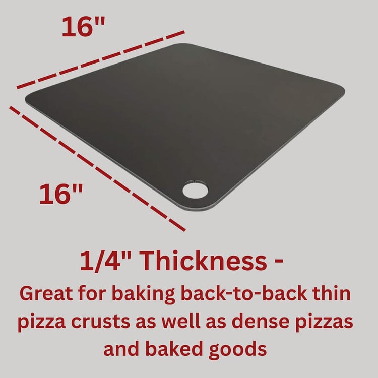Cooking Steel for Ovens & Grills - 16" by 16" Pizza Steel (1/4" Thickness)