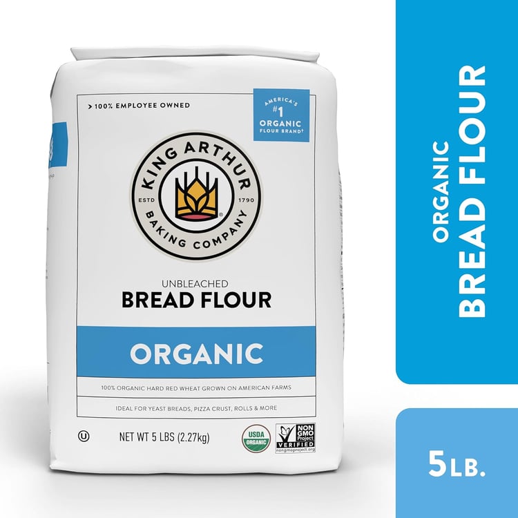 King Arthur Unbleached Organic Bread Flour - High Protein 12.7%