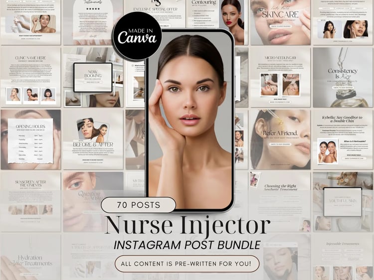 Botox and Filler, Botox Templates, esthetician Posts, Nurse Injector, Esthetician Template, Instagram Templates, Botox posts, Skincare Template, Botox Template, Injector Templates, Medspa Canva, Skincare Posts, Skin clinic posts,  cosmetic nurse Templates