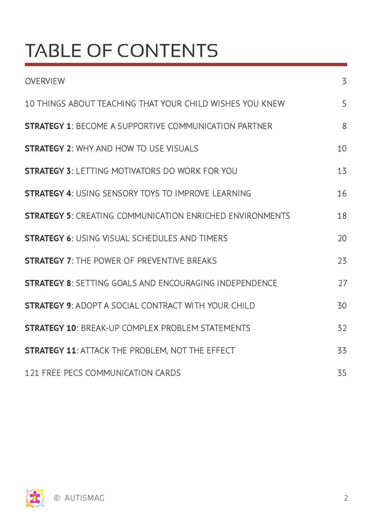 11 Autism Teaching Strategies Printables